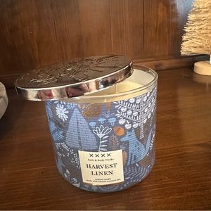 Bath and Body Works Harvest Linen 3-Wick Candle